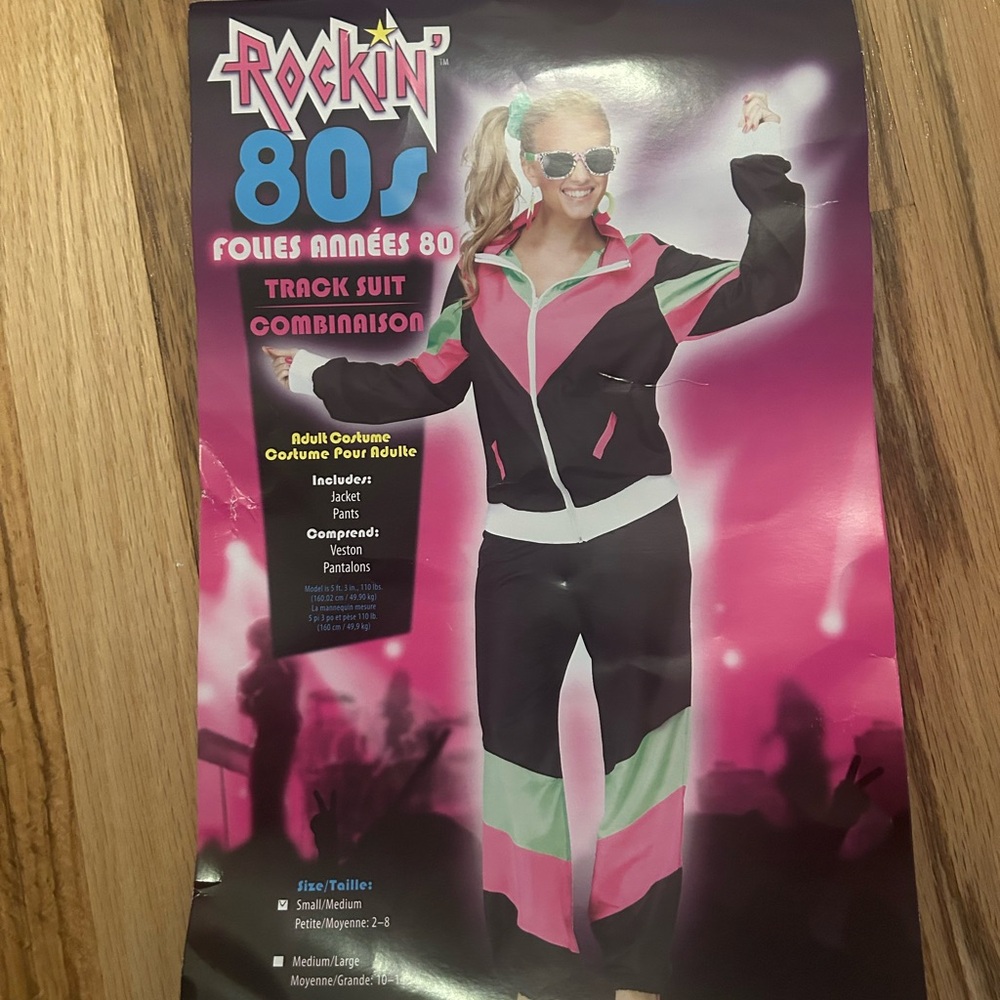 Rockin 80s retro tracksuit Halloween costume